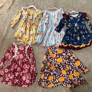 Set of 5 buttery soft fall floral dresses